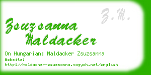 zsuzsanna maldacker business card